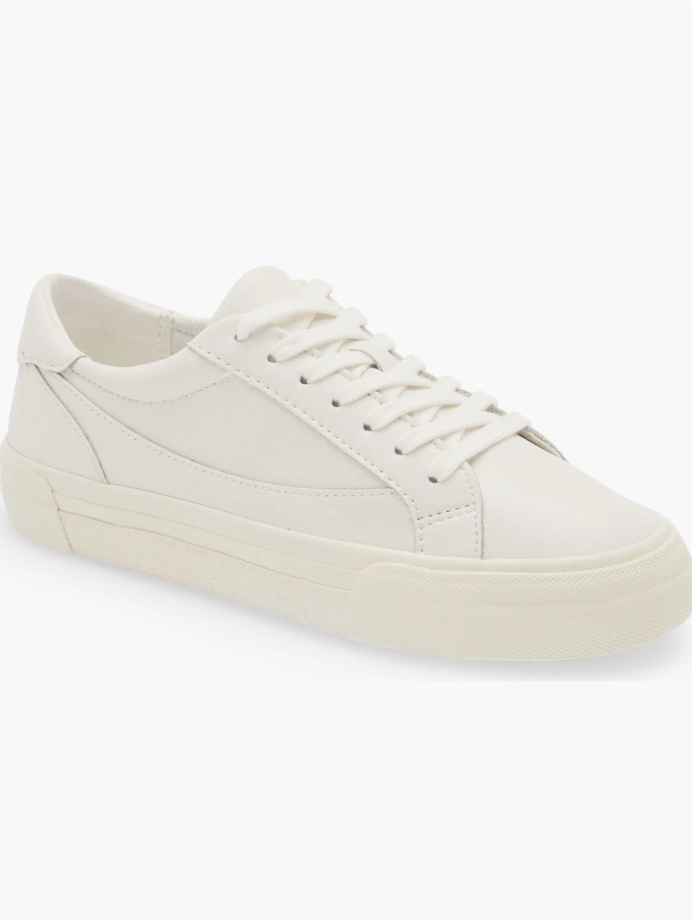 Madewell Sidewalk Leather Low Top White Sneakers Women’s 8
